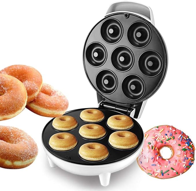 Electric Doughnut Maker Machine, 7 Hole Donut, Nonstick Hot Plates