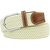 Huyfhksd Mixed Color Woven Stretch Braided Belts for Men and Women Fashion Elastic Belts