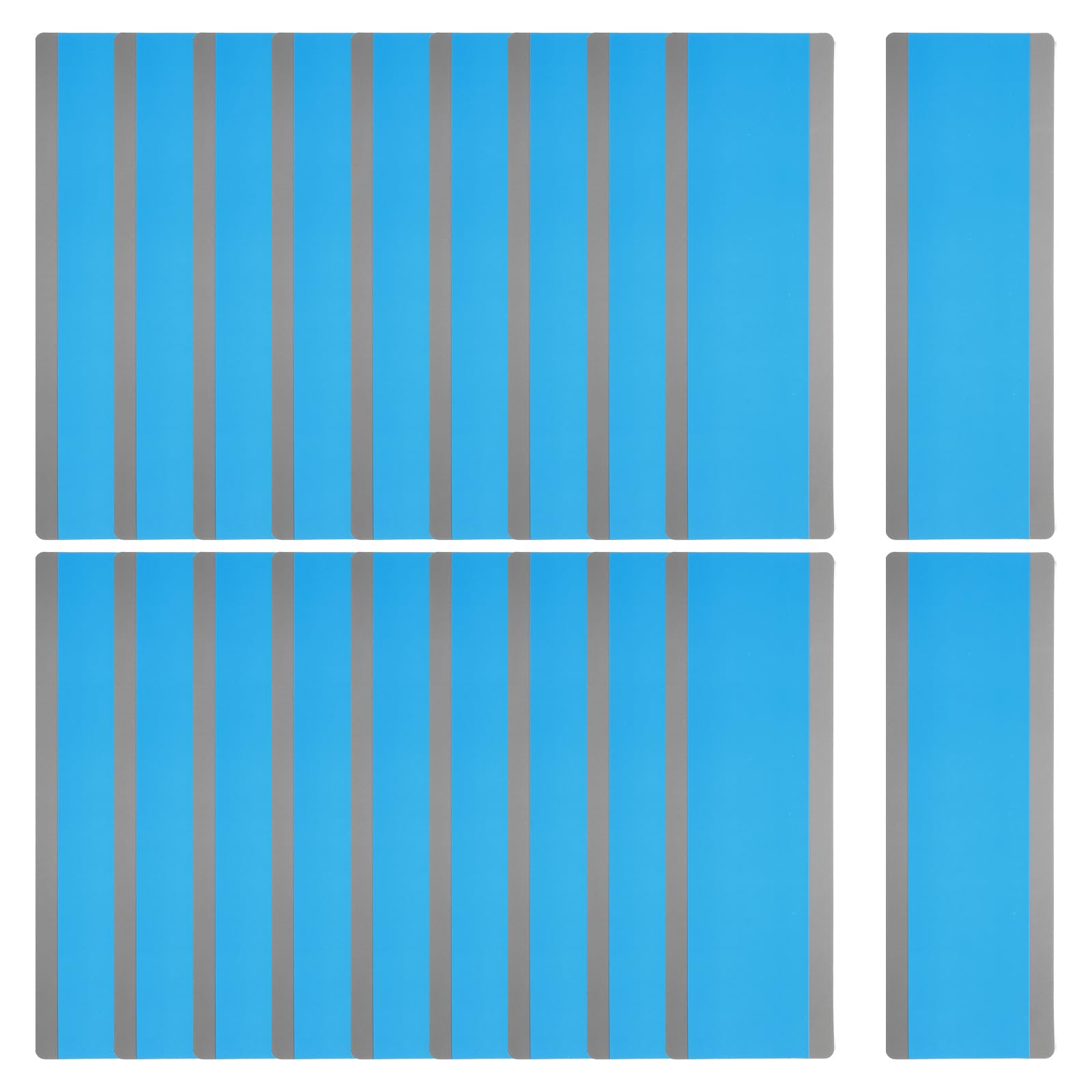 PATIKIL Guided Reading Strips, 20pcs Tracking Highlight Colored Overlay Bookmark Reduce Visual Stress Teacher Teaching Supplies for Classroom, Blue 19x7cm