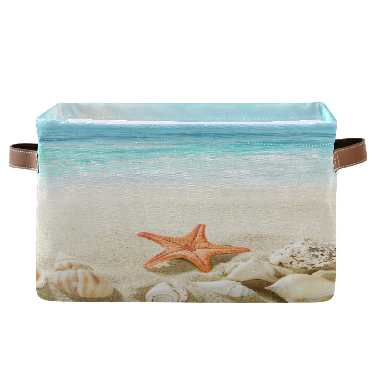 BIGJOKE Aufbewahrungskorb mit Muscheldruck, für Spielzeug, Kleidung