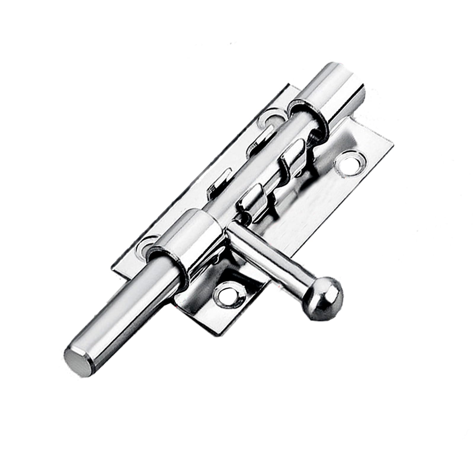4 Inch Door Bolt Lock Stainless Steel Door Latch Barrel Sliding Lock Silver Solid Door Lock Bolts for Bathroom Bedroom Garden Shed Doors