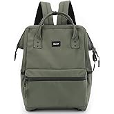 himawari 15.6" Laptop Backpack with USB Port - Waterproof Anti-Theft Nylon Bag for College, Travel & Commute for men & women (Dark green, Large)