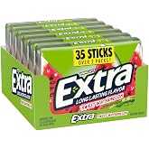 EXTRA Gum Sweet Watermelon Sugarfree Bulk Chewing Gum, 35 Count, 6 Pack | Long Lasting Juicy Watermelon Flavor, Individually Wrapped Packs for Sharing, Great for Fresh Breath at School, Work, Travel
