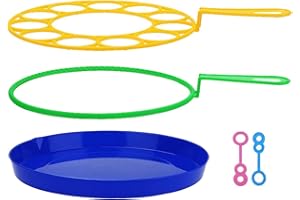 B bangcool Big Bubble Wands Set: Large Bubble Maker, Giant Bubble Wand Bubbles Maker with Tray Bubble Sticks for Kids