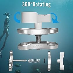 Nitescuba 2PCS 1'' Standard Ball Clamp Mount,Long