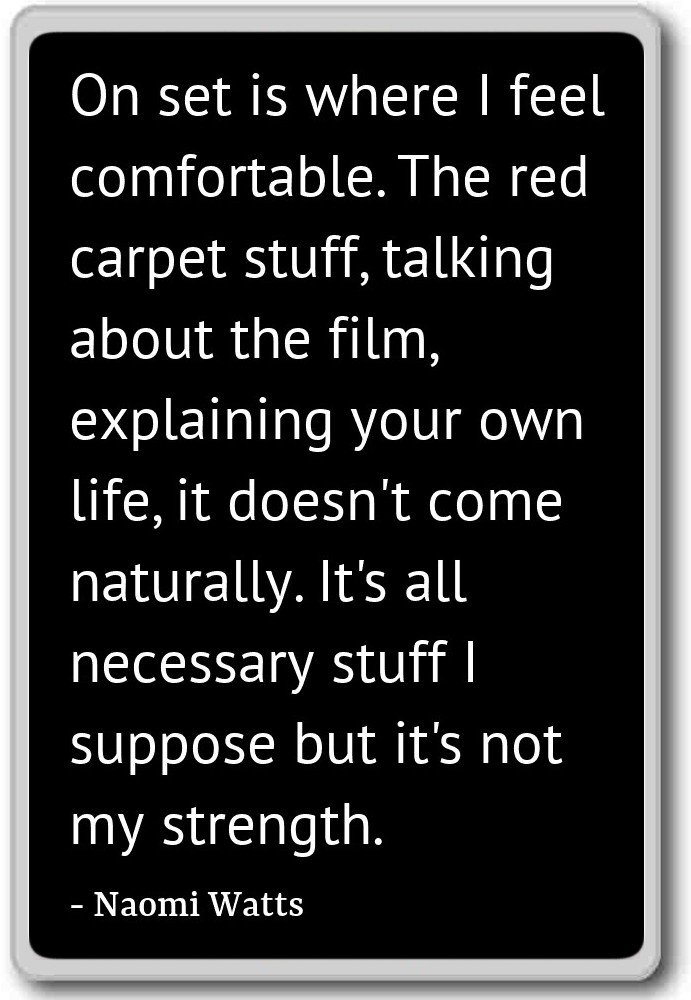 Naomi Watts - Imán para nevera con cita Naomi Watts, negro: Amazon ...