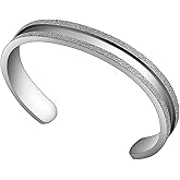 ZUOBAO Stainless Steel Elastic Hair tie Bracelet Brushed Edges for Women Girls