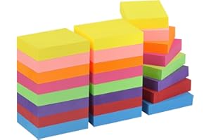 2160 Sheets ZCZN Sticky Notes 1.5" x 2", 24 Pads, 90 Sheets/Pad, Self-Stick Note Pads, Easy to Post for Office, Home, Meeting