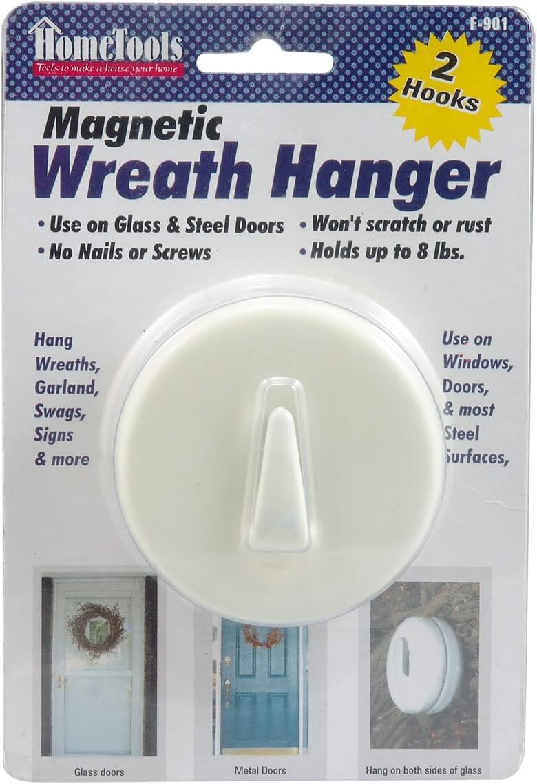 Wreath Hangers - F-901 Magnetic Plastic Wreath Hanger - 2-1/2