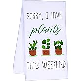 MAKIPTTE Funny Kitchen Towels, Plant Kitchen Decor Gifts for Plant Lovers Women Gardener, Funny Birthday Gift for Friends, Plant Mom Lady Gifts, Dish Towels Tea Towels Housewarming Gift