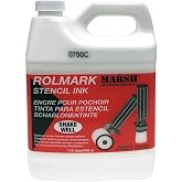 Marsh 20923 Rolmark Stencil Ink, 1 qt Can, White