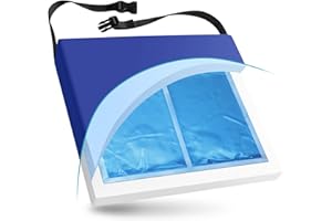 NYOrtho Gel Wheelchair Cushion - Cooling Gel Pad for Sitting - Non-Slip, Water-Resistant Seat Cushion for Pressure Relief - Ideal for Wheelchairs and Office Chairs - 20" x 16" x 2"