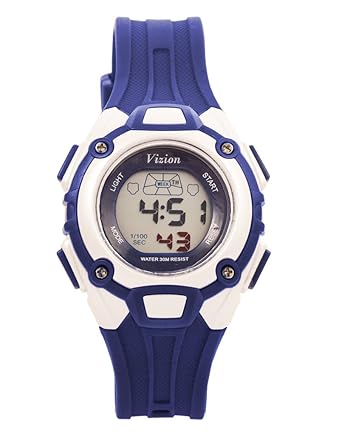 Vizion Digital Multi-color Dial Sports-Alarm-BackLight Watch For Kids-W-8548013B-2