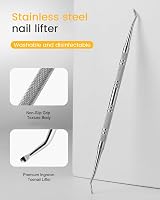 BEZOX Long Steel Nail File Dual-Ended Toenail Lifter view 5