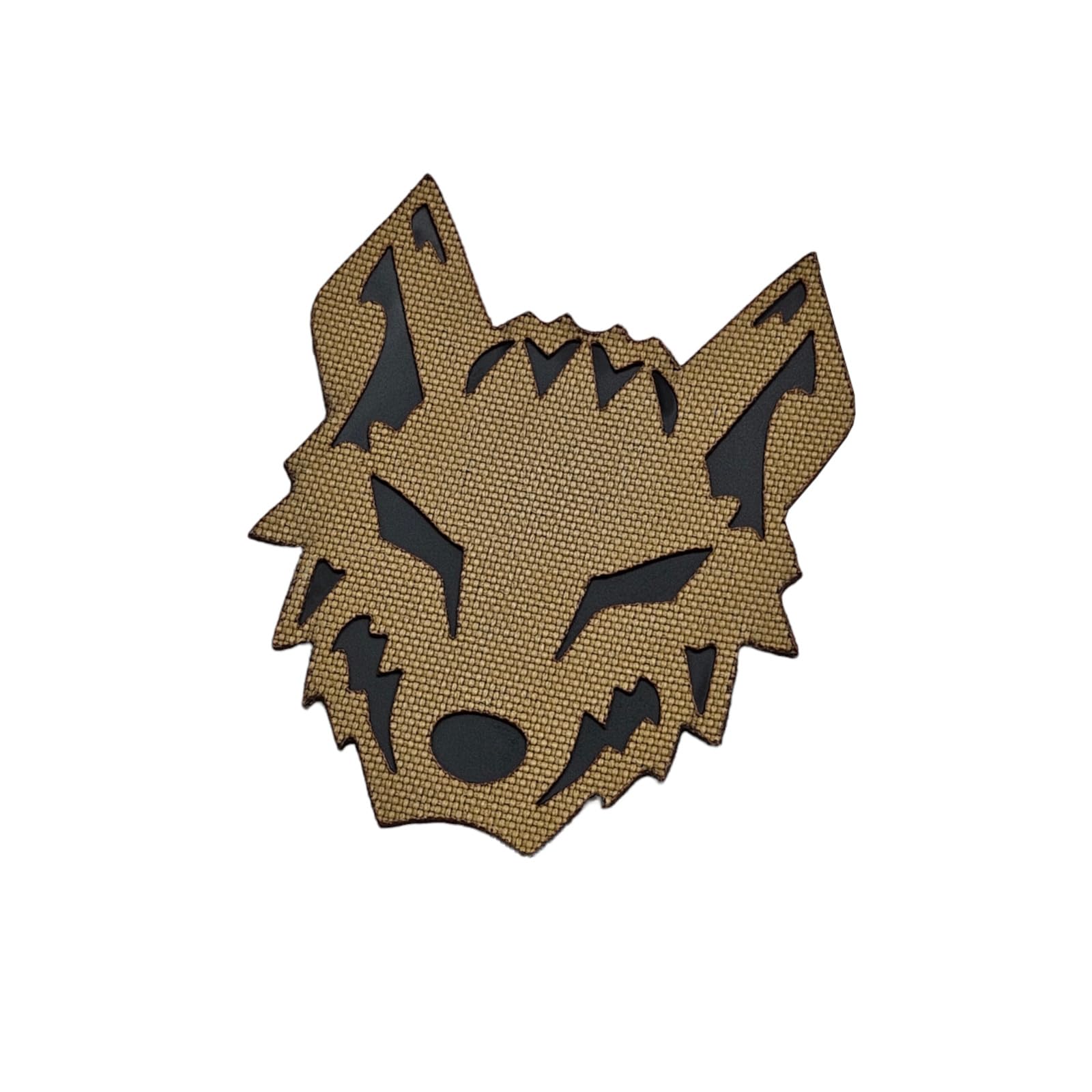 Wolf Tactical Military Morale Lasercut Patch [Coyote Tan]
