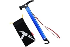 Azarxis Camping Tent Stake Hammer Peg Mallet Remover Puller Driver Shovel Lightweight Aluminum Portable Multi-Function Access