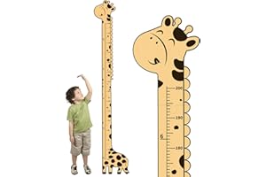 SOLEIM Wooden Growth Chart for Kids,Giraffe Height Chart for Boy Girls,Measuring Board for Kids Height,for Child's Room,Nursery Decor Decoration Wall Art (Brown Giraffe)