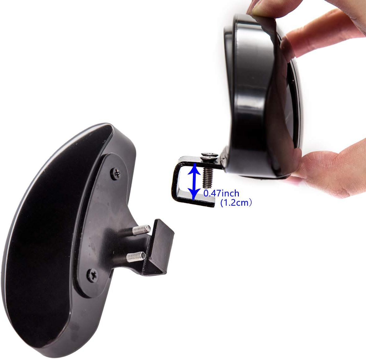 WildAuto 2PCS Blind Spot Mirrors,Adjustable Car Auxiliary Universal Wide Angle Mirror for Universal Cars (Black) - Image 4