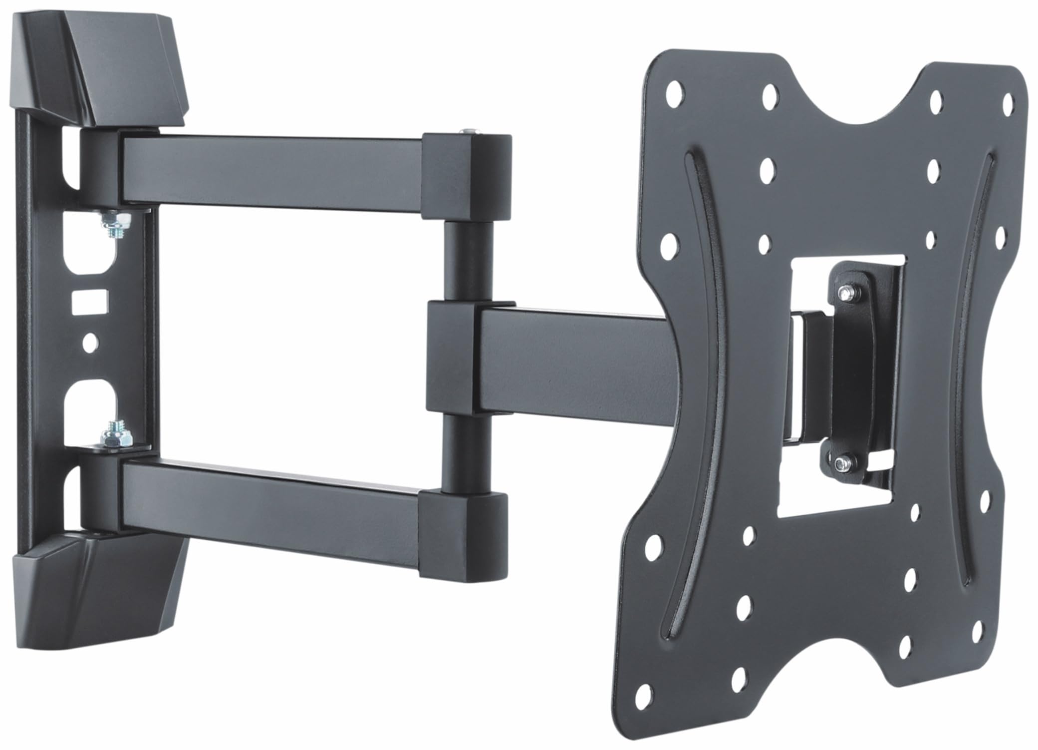 PureMounts FM12-200 Wall Mount for TVs with 58-107 cm (23-42 Inches), VESA: 200 x 200, Tilt: 3°/-10°, Swivel: +/-90°, Wall Clearance: 56-415 mm, Maximum Load 30 kg, Black