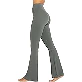 Sunzel Womens Flare Leggings No Front Seam Flare Yoga Pants with Tummy Control Crossover High Waist - 28" / 30" / 32" / 34"