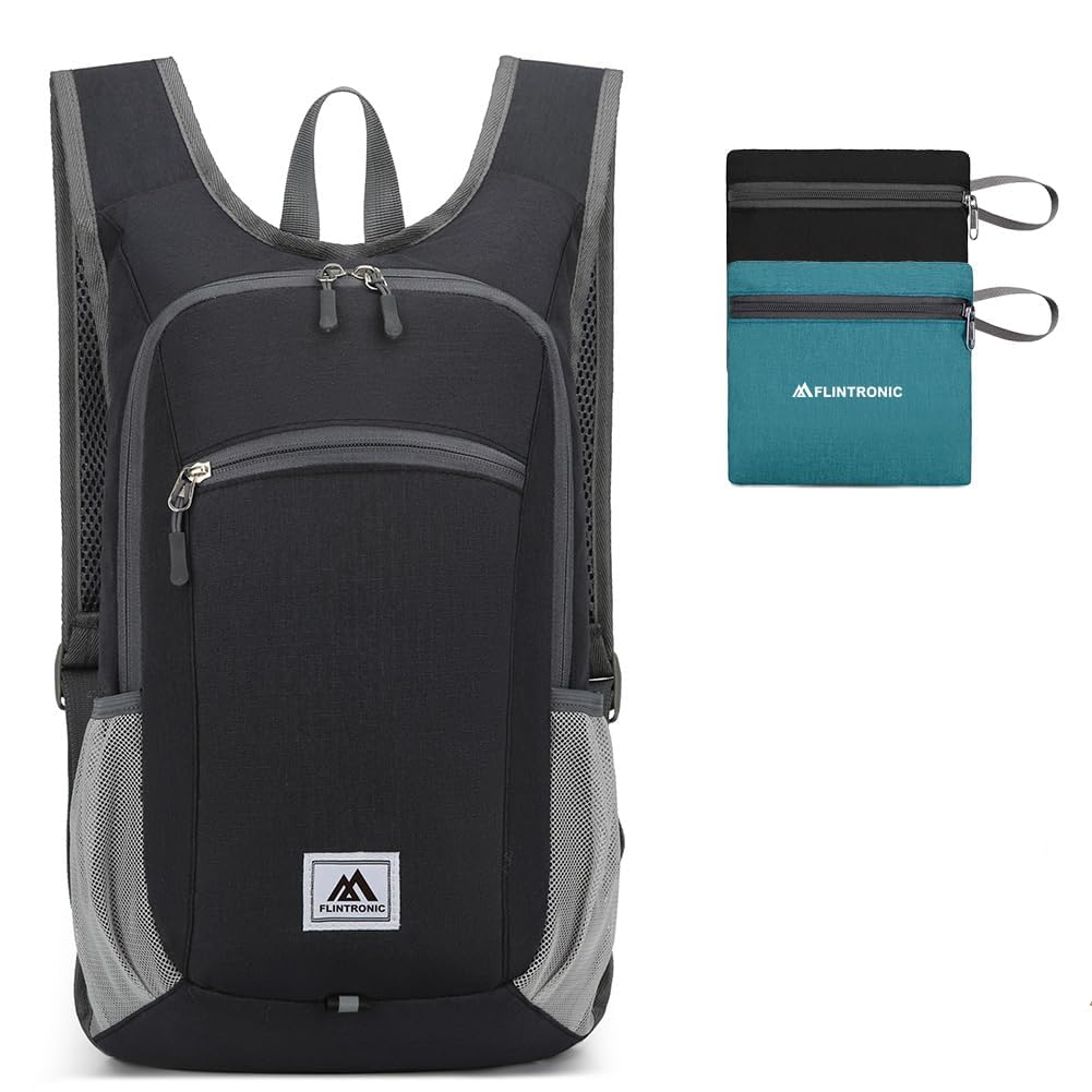 flintronic Foldable Backpack, Ultra Lightweight Rucksack, 16L Hiking Backpack, Unisex Packable Backpack For Men Women, Waterproof Travel Daypack For Outdoor Sport Biking Hiking Climbing