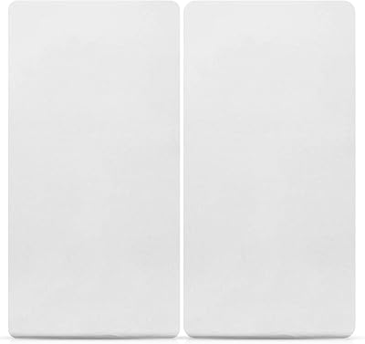 Sasma Home 2 Cot Fitted Sheets 120x60cm 100% Cotton Baby Bedding White