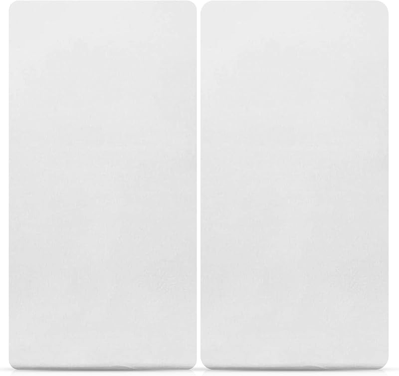 Sasma Home 2 Cot Fitted Sheets 120x60cm 100% Cotton Baby Bedding White