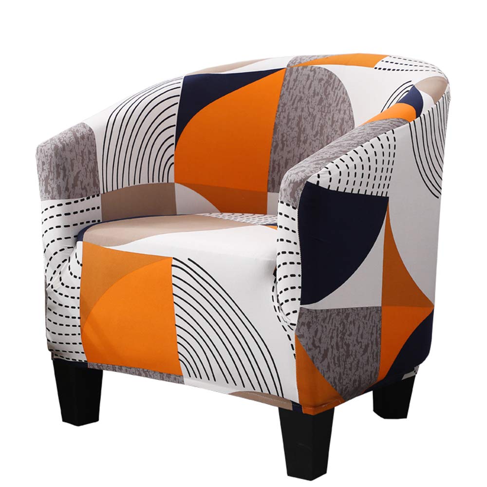 WINS Chesterfield Convertible Chair Cover Stretch Printed Club Chair Cover