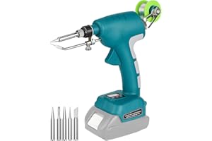 TAINGWEI Cordless Soldering Iron Kit for Makita 18v LXT Battery,75W LED Digital Solder Iron Soldering Gun with 5pcs Tips,50g 0.04” Solder Wire for any Hobby Enthusiast (Battery not included)