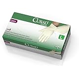 Curad Powder-Free Latex Exam Gloves, Large, 100 Count