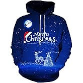 Neemanndy Unisex Graphic Print Hoodies 3D Colorful Novelty Design Long Sleeve Sweaters with Pocket