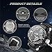 ETEVON Men’s ‘Galaxy’ Fashion Analog Digital Wrist Watch with Double Buckles - EL Back Light - Two Time Zone - 30m Water Resistant - Imported Movement, Stylish Outdoor Sport Watches for Men - Black
