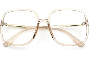 Womens 90s Oversize Rectangular Butterfly Clear Lens Eyeglasses