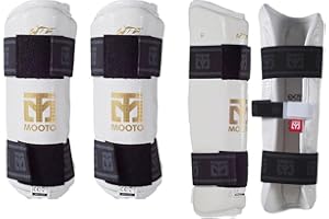 Mooto Korea Taekwondo Extera Protector Guard Gear Protectors Gears Forearm & Shin One Set White MMA Martial Arts UFC Kickboxi