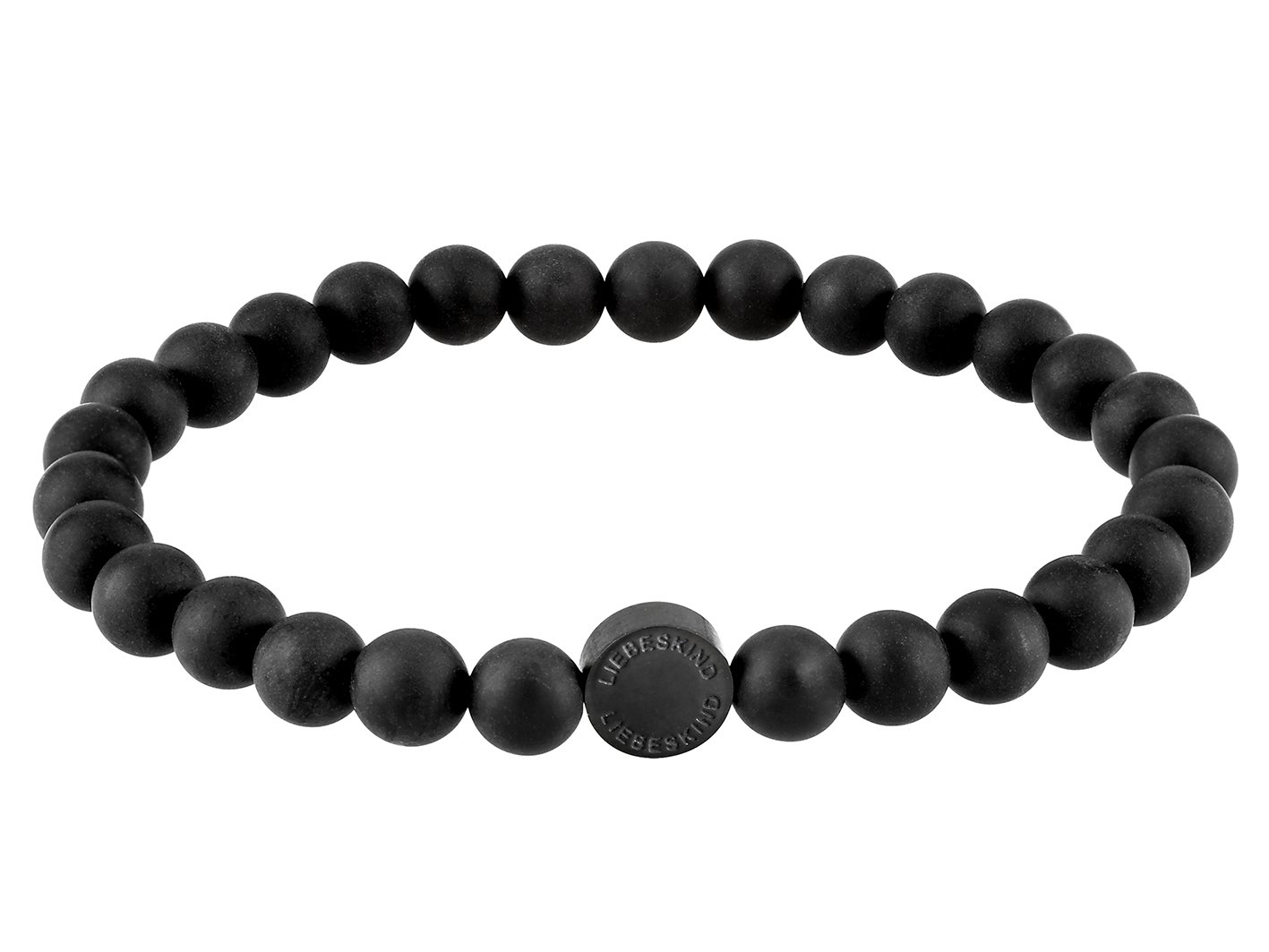 Liebeskind Beads 6 mm with logo tag in stainless steel. one size Ip Black