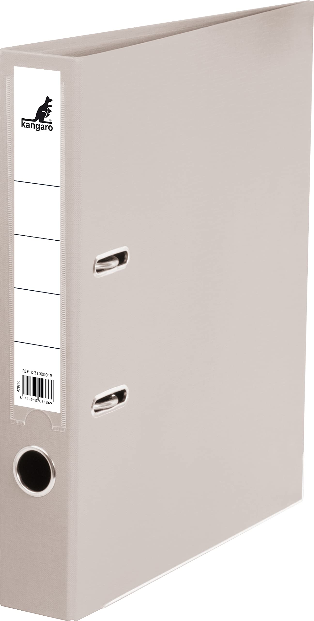 Kangaro Grey A4 2R 50 mm PP/PP Plastic Storage Binder