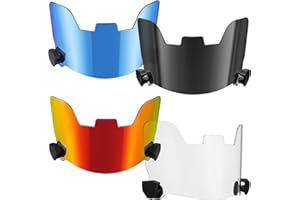 Ceenna 4 Pcs Football Visor for Youth Adult Football Helmet Visor with 16 Clips Lacrosse Helmet Eye Shield