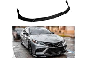 WheelX 3Pcs Front Bumper Lip Compatible with 2021-2024 Toyota Camry SE XSE TRD Hybrid, JDM Air Dam Lower Chin Spoiler Splitter Fit for 21-24, Protection Body Kit (Glossy Black)