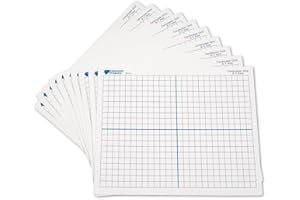 Learning Resources Double Sided 9x11 X-Y Axis Dry-Erase Mats, Set of 10