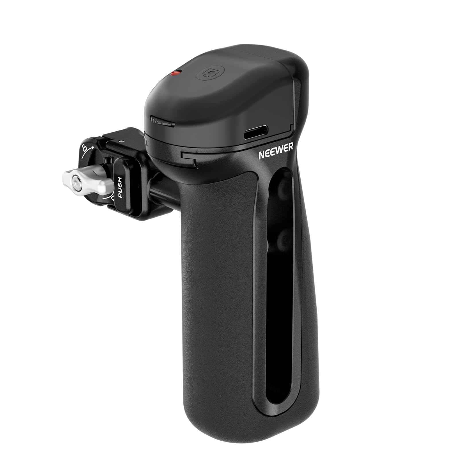 Photo 1 of NEEWER Quick Release Side Handle with Bluetooth Shutter, Cold Shoe, 360° Rotation, Compatible with iPhone Android NEEWER Phone Cage Blackmagic Camera App for Focus/Zoom, PA148E