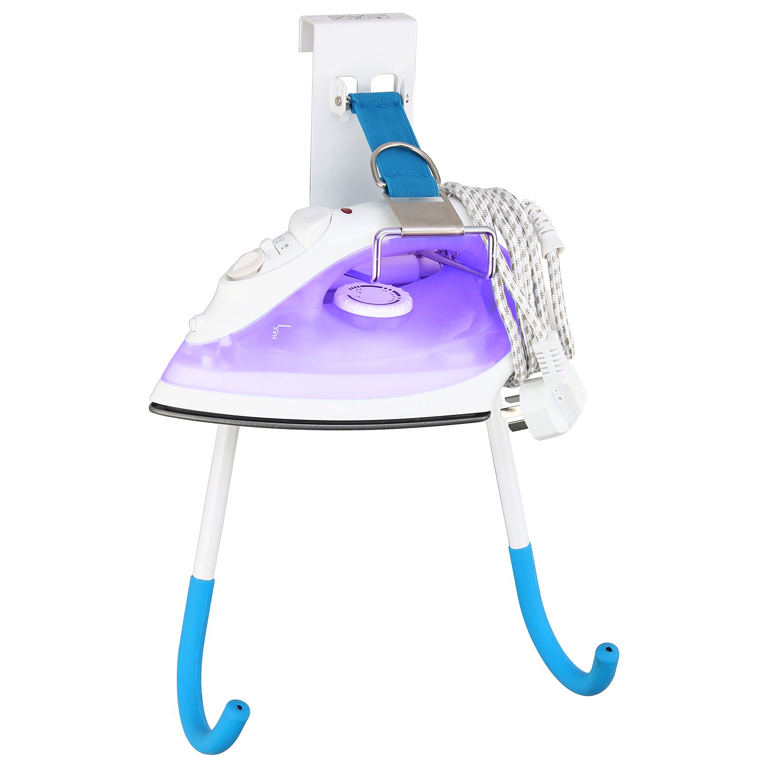 art moon Gefest Over the Door Iron and Ironing Board Holder, Powder Coated Steel Tubes with Silicon Coating