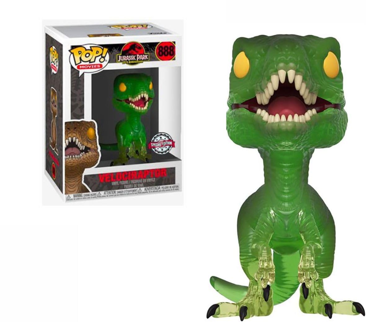 pop - Jurassic Park 888 - Velociraptor Clever Girl - 25th Anniversary - Exclusive Edition