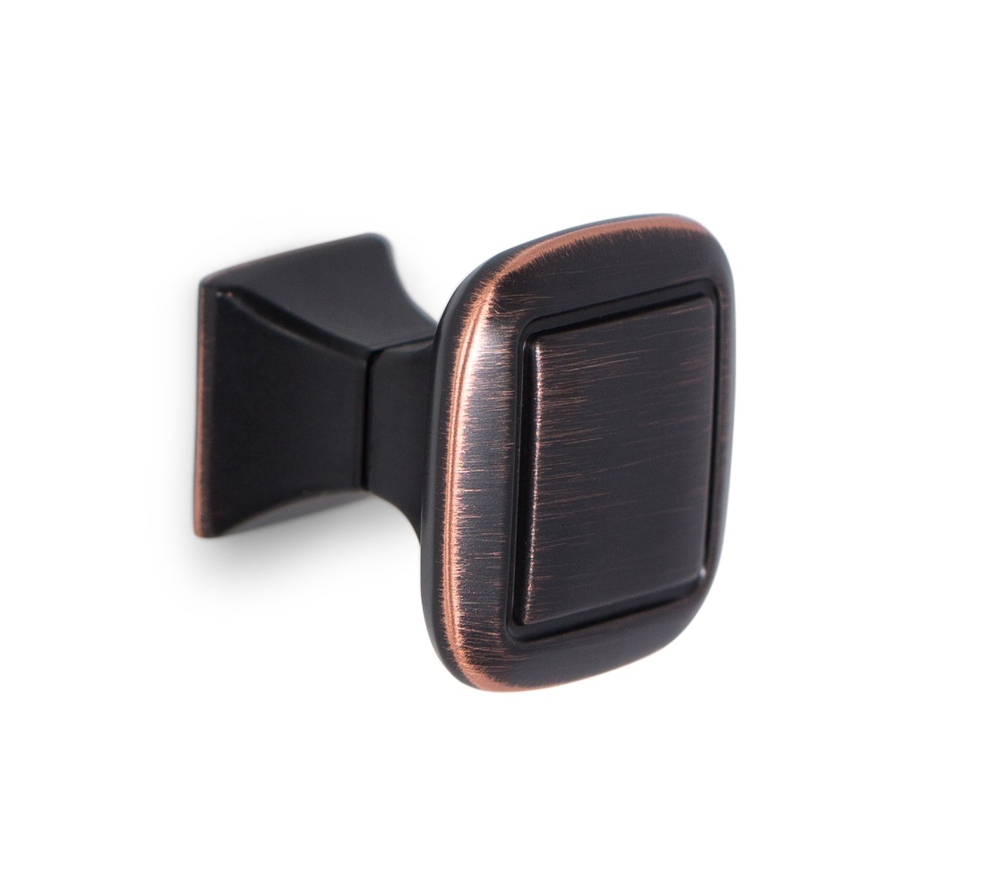 BirdRock Home Classic Square Cabinet Knobs | Oil Rubbed Bronze | 10 Pack | Kitchen Cupboard Furniture Cabinet Hardware Drawer Dresser Pull | 1.25 Inch Width