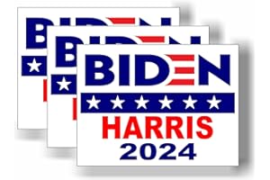 WORK HOUSE SIGNS 3 Pack Eco Biden Harris 2024 Joe Kamala Biden Star Bumper Magnet 4 in x 3 in