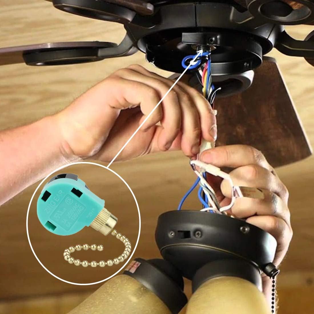 Ceiling Fan Pull Chain Ceiling Fan Switch Ze-268s6 4 Wire Fan Switch Fan Control Switch Zing Ear 4 Wire Fan Switch Brass - - 