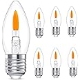 HEWA-Tech B11 LED Flame Light Bulb, 2 Modes Flickering Light Bulb,2W 1800K 40lm E26 Chandelier Base Candle Fire Light Bulb for Halloween Christmas Party Porch Indoor & Outdoor Home Decoration(6pack)