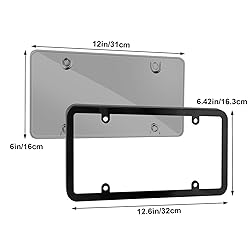 A Pair of Unbreakable Clear License Plate
