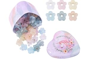 CHOICBABY 48Pcs Small Hair Claw Clips, Mini Hair Clips No-Slip Grip Jaw Clips Mix Colored Flower Hair Accessories for Women Girls