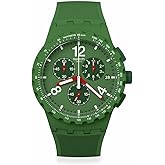 Amazon.com: Swatch Chrono 42 Unisex Watch Dress Stainless Steel Blue ...