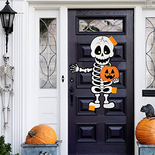 36" Halloween Decoration Hanging Wall Jointed Figures, Pack of 4 Signs